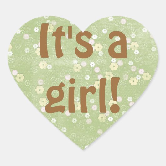 Baby Girl Shower Sticker Envelope Seal Party Favor (Voorkant)