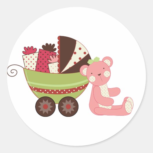 Baby Girl Shower Stickers (Voorkant)
