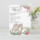Baby Girl Shower Sugar Glider Australië Wild One Kaart (Staand voorkant)