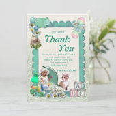 Baby Girl Shower Tweets Bedankt (Staand voorkant)