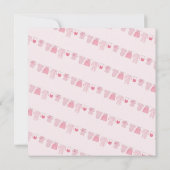 Baby Girl Shower-uitnodiging Clothes on line Kaart (Achterkant)