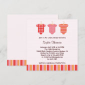 Baby Girl Shower-uitnodiging Kaart (Voorkant / Achterkant)