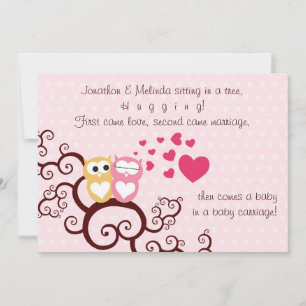 Baby Girl Shower-uitnodiging Kaart