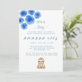 Baby Girl Shower-uitnodiging Kaart (Staand voorkant)