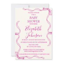 Baby Girl Shower-uitnodiging