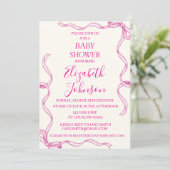 Baby Girl Shower-uitnodiging Kaart (Staand voorkant)
