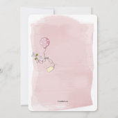 Baby Girl Shower-uitnodiging Kaart (Achterkant)