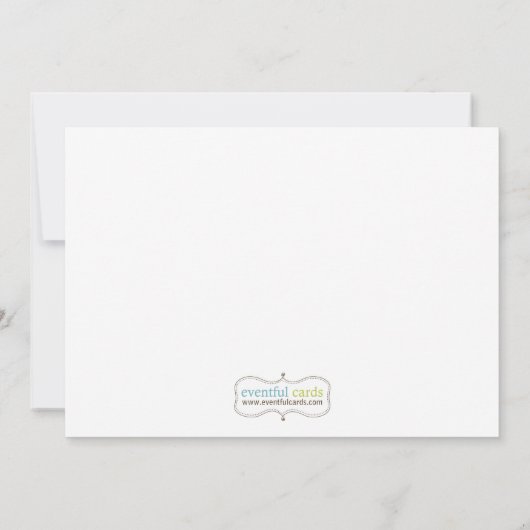 Baby Girl Shower-uitnodiging Kaart (Achterkant)