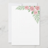 Baby Girl Shower-uitnodiging Kaart (Achterkant)