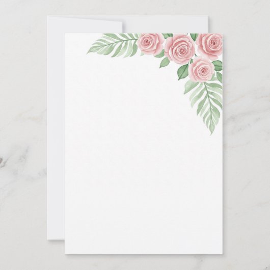 Baby Girl Shower-uitnodiging Kaart (Achterkant)