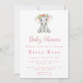 Baby Girl Shower-uitnodiging Kaart (Voorkant)