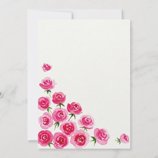 Baby Girl Shower-uitnodiging Kaart (Achterkant)