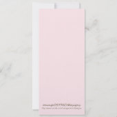 Baby Girl Shower-uitnodiging Kaart (Achterkant)