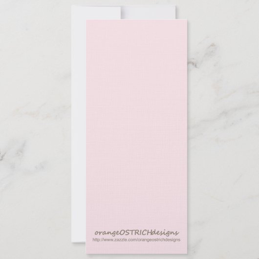 Baby Girl Shower-uitnodiging Kaart (Achterkant)