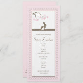 Baby Girl Shower-uitnodiging Kaart (Voorkant / Achterkant)