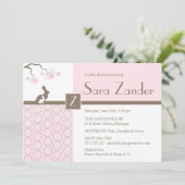 Baby Girl Shower-uitnodiging Kaart (Staand voorkant)