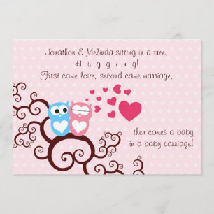 Baby Girl Shower-uitnodiging Kaart