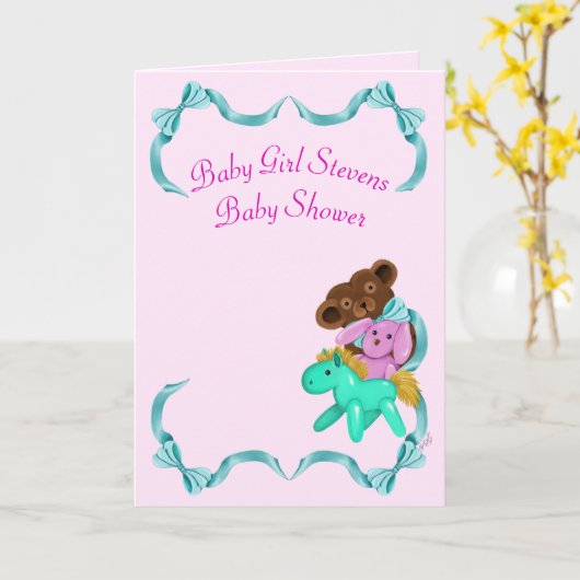 Baby Girl Shower-uitnodiging Kaart (Gele Bloem)