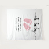 Baby Girl Shower Welkomstbord Foto Booth Backdrop Wandkleed (Voorkant (horizontaal))