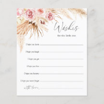 Baby Girl Shower-wenskaart, Boho Floral