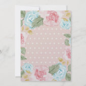 Baby Girl Shower Woodland Animal Floral Waterverf Kaart (Achterkant)