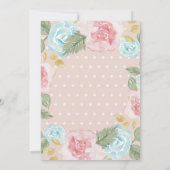 Baby Girl Shower Woodland Beer Deer Floral Teepee Kaart (Achterkant)