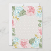 Baby Girl Shower Woodland Grey Deer Floral Teepee Kaart (Achterkant)