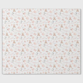 Baby Girl Shower Wrapping Paper Cadeaupapier (Vlak)