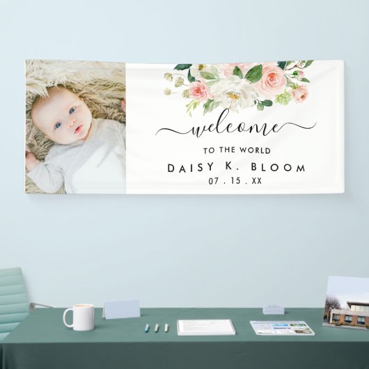 Baby Girl Sip en zie Foto Spandoek (Beurs)