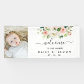Baby Girl Sip en zie Foto Spandoek (Horizontaal)
