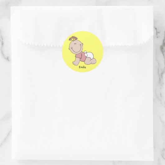 Baby Girl Sjabloon Sticker (Tas)