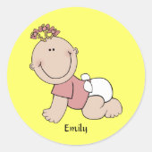 Baby Girl Sjabloon Sticker (Voorkant)