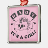Baby Girl Skull Metalen Ornament (Links)