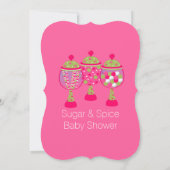 Baby Girl Snoep Buffet Shower Kaart (Achterkant)