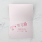 Baby Girl Spaanse felicitaties Kaart (Binnen)