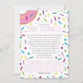 Baby Girl Sprinkle Invitation Kaart (Voorkant)