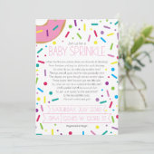 Baby Girl Sprinkle Invitation Kaart (Staand voorkant)
