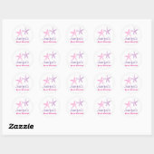 Baby Girl Starfish Simple Shower Stickers (Vel)