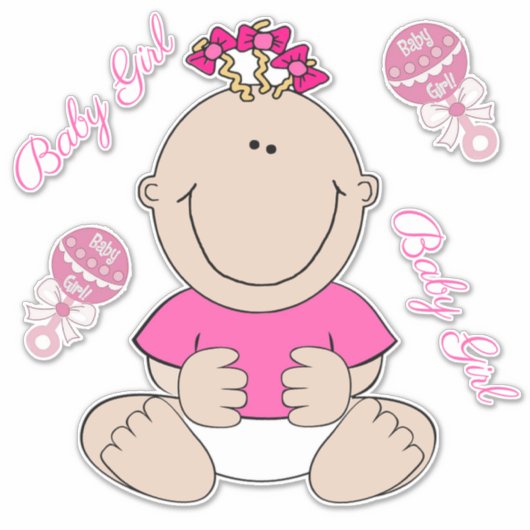 Baby Girl Sticker (Voorkant)