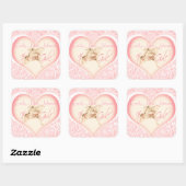 Baby Girl-Stickers met een storm Vierkante Sticker (Vel)