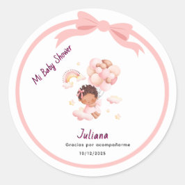 Baby Girl stiker editable Ronde Sticker