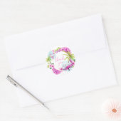 Baby Girl Surf Favor Bedankt Sticker (Envelop)