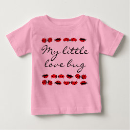 Baby girl t-shirt mijn kleine liefdesroze