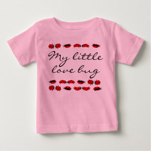 Baby girl t-shirt mijn kleine liefdesroze