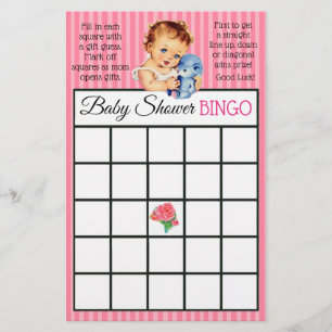  Baby Girl Teddy Bear Baby shower games Flyer