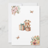 Baby Girl Teddy Bear beroemd gemaakt door Teepee B Kaart (Achterkant)