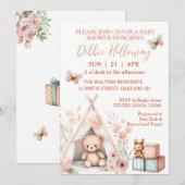 Baby Girl Teddy Bear beroemd gemaakt door Teepee B Kaart (Voorkant / Achterkant)