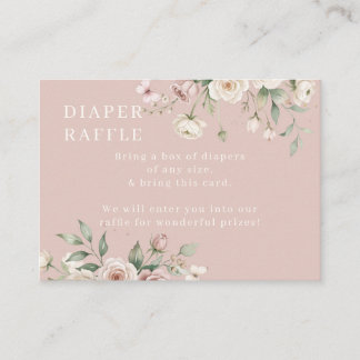 Baby Girl to Bee Roze Bloem Meisje Luier Raffle Informatiekaartje