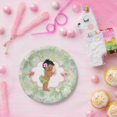 Baby Girl Tropical Hawaiian Luau Hibiscus Papieren Bordje (Feest)