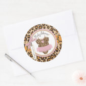 Baby Girl Tutu Cheetah Label Baby shower (Envelop)
